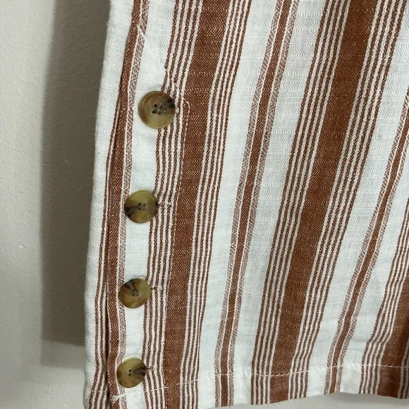 A New Approach ANA striped cropped Wide Leg Linen elastic waist pants Size XL - Picture 5 of 10